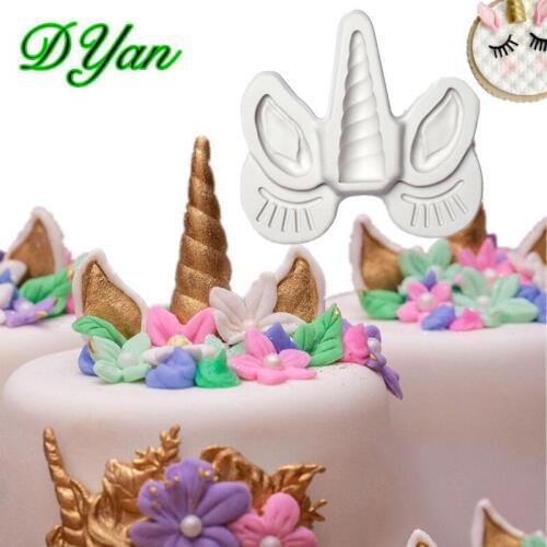 New Unicorn Fondant Cake Silicone Mould Chocolate Mould DIY Cake Baking Decorating Tool A1703