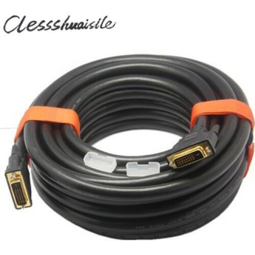 OD10mm DVI-D DVI To DVI (24+1) Male to Male Cable 1.5m / 3m / 5m / 10m / 15m / 20m Dual channel Digital Link For Cabling system