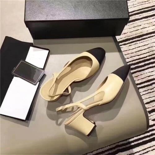 Sexy Women Pumps Cut Out Round Toe High Heels Genuine Leather Women Dress Party Shoes Woman Nude Black Mixed Color Ladies Shoes