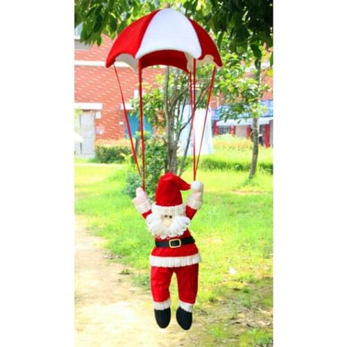 Christmas Holiday Party Santa Doll Parachute Hanging Decoration