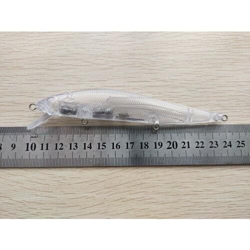 10pcs Unpainted Fishing Lure Body Minnow Hardbaits Fishing Wobbler Artificial Baits 140mm 20g Blank Lures SEB89