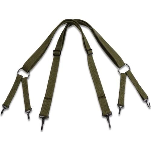 WWII WW2 US SOLDIER M1941 M1944 BELT COMBAT FIELD SUSPENDER BACKPACK STRAP-Army Green