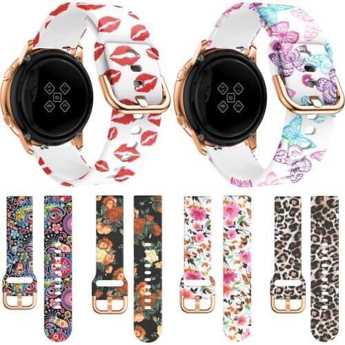 20mm Watch Band For Samsung Galaxy Watch Active Band Galaxy Watch 42mm Strap S2 Gear Sport Silicone Wristband Watch Strap Belt