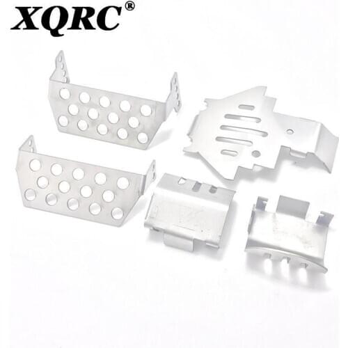 XQRC TRX4 Stainless Steel Chassis Armor Axle Protector Skid Plate for 1/10 RC Crawler TRAXXAS TRX-4 car accessories