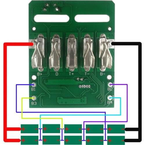 For Metabo 18V Lithium Battery Shell Protection Circuit Board PCB LED Indicator Battery Housing Shell for Metabo 18V Accessories