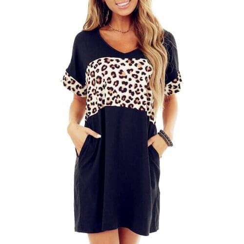 Women 2021 Loose Boho Vintage Vest Tank Ruffles Befree Dress Leopard Summer Cotton Camis Party Pocket Dresses Plus Sizes