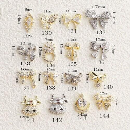 1pcs/bag Korea 3D Nail Art Accessories Metal Luxury Zircon Nail Parts Glitter Rhinestone Decorations Nail Supplies