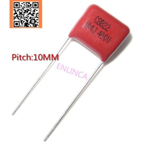10pcs 400V 0.1UF 100NF 10mm 104J 0.22UF 220NF 224J 15mm 0.27UF 270NF 274J Pitch 10mm 400V 5% CBB Polypropylene film capacitor