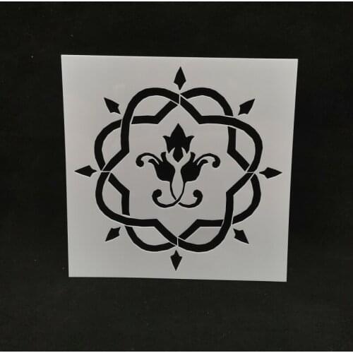 13*13 Flower pvc Layering Stencils for DIY Scrapbooking/photo album Decorative Embossing DIY Paper Cards Crafts