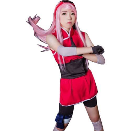 2018 High Quality Stock Japanese Anime The Last Naruto the Movie Sakura Haruno Cosplay Costume For Halloween