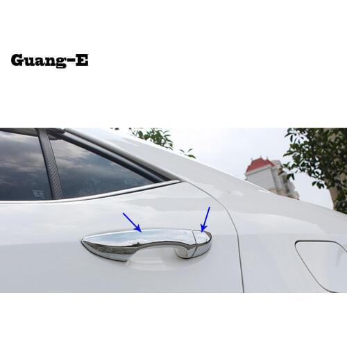 Car styling cover stick trim ABS chrome door inner handle hoods frame lamp panel 4pcs For Toyota Corolla Altis 2014 2015 2016