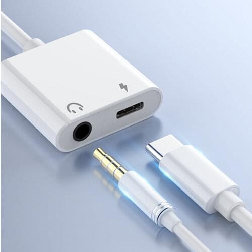 USB C to 3.5mm Jack Adapter OTG Cable, Aux Audio Adapter Powerline USB-C Music Converter Cable For Samsung HTC Xiaomi Huawei