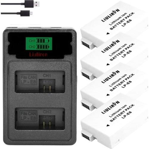 7.4v 2100mah bateria LP E8 LP-E8 LPE8 Battery Batterie for Canon EOS 550D 600D 650D 700D X4 X5 X6i X7i T2i T3i