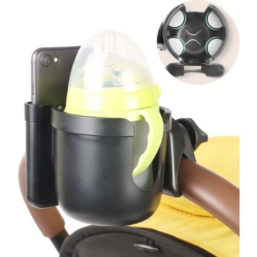 Baby Stroller Accessories Cup Holder Children Tricycle Bicycle Cart Bottle Rack 2 in 1 Baby Stroller Accessories