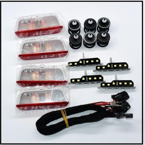 Car Led Door Warning lamps Led lamp with cable Wire clips For passage B6 B7 Golf 5 6 MK6 7 MK7 Tiguan CC 3AD947411 3AD 947 411