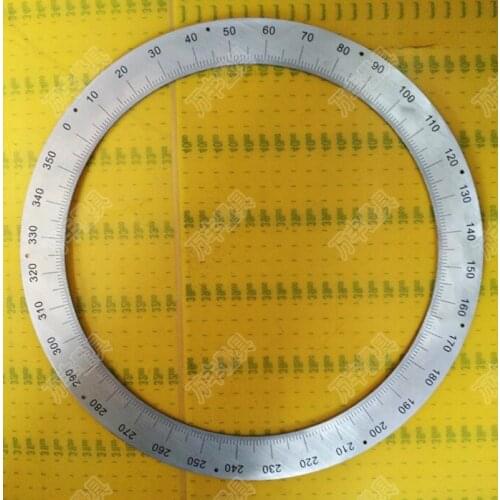 Diameter:310mm inner d:250mm thickness:2mm 360 degree dial 0.5 degree Dial Stainless steel ring positioning hole dial