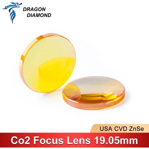 CO2 Laser Focus Lens USA ZnSe Diameter 19.05mm Focal Length 38.1-127mm For CO2 Laser Cutting Engraving Machine
