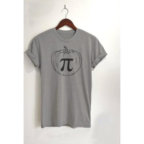 Pumpkin Pi T-Shirt Hipster Unisex Crewneck Funny Halloween Pumpkin Tops Halloween holiday entertainment t shirt Gift Tees