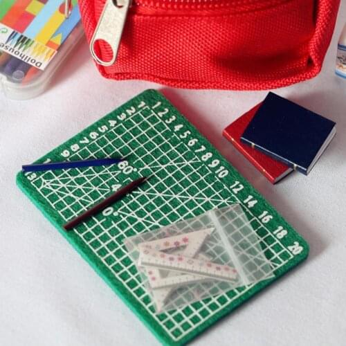 Compact 1Set Funny Dollhouse Mini Cutting Mat PP Mini Cutting Mat Small for 1/12 Dollhouse