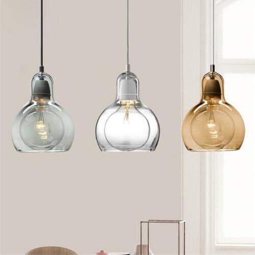 Modern minimalist restaurant chandelier bar bedroom bedside lamp balcony lamp single head hoist glass pendant lamps