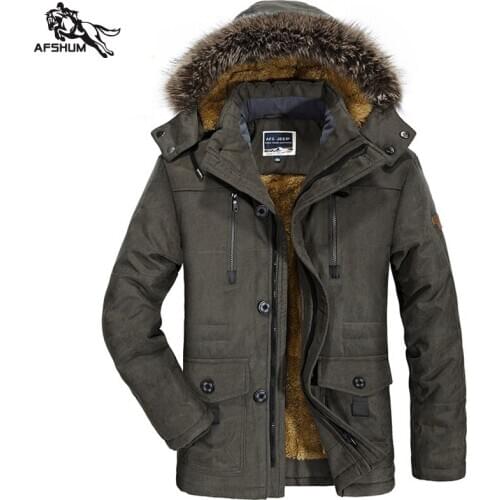 Winter parka men L-5XL 6XL Jackets Mens Plus velvet thickening warm Windbreaker jacket casual hooded coats middle aged coat 176