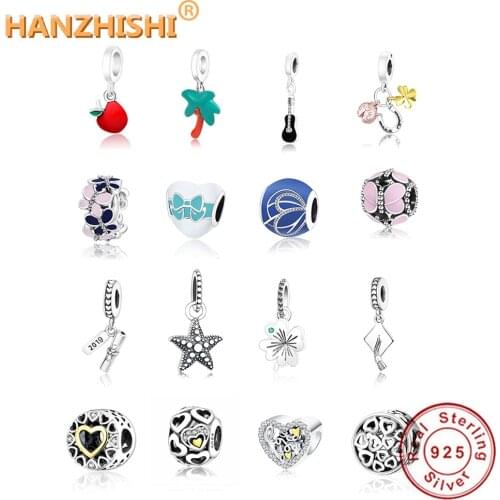 Fits Original European Charms Bracelet DIY Jewelry Making New Fashion 925 Sterling Silver 2019 Number Books Dangle Charm Beads
