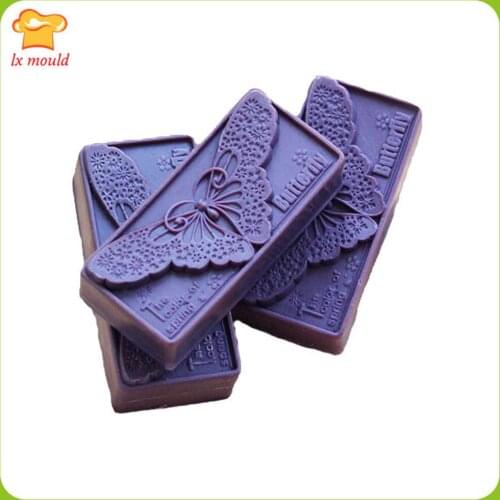 LXYY DIY butterfly rectangular soaps silicone soft soap mold cold mold soap mould customization