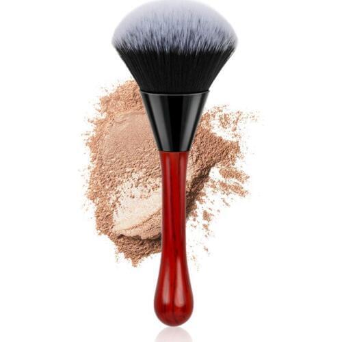 Special red plastic handle synthetic hair loose powder brush big powder blusher brush tools in makeup