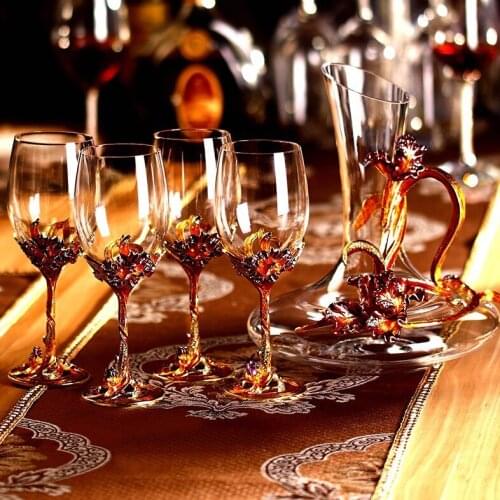 Glass cup Enamel goblets crystal glass cocktail glass wine glasses glass cup glass drinkware whiskey glass lot
