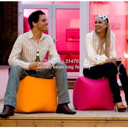 Cinema bean bag stool chair,cube ottomans beanbag butt chair - TV show rest stool chairs, cube portable chair cover only