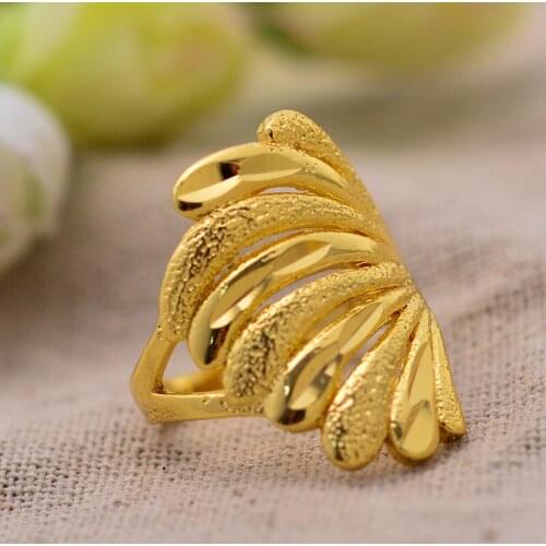 Annayoyo Wedding Gold Color Rings For Women Lovers Ring Wedding Bands Engagement Anel Unisex Masculino Joias