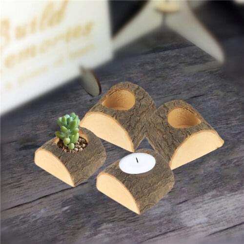 Rustic Wedding Candle Holders Party Decor Favors Country Wedding Decoration Centerpiece Wood Tea Light Holder Wooden Candlestick