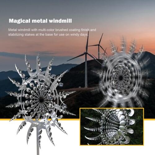 Unique And Magical Metal Windmill Outdoor Wind Spinners Wind Catchers Yard Patio L awn Garden Decoration Dropshipping NEW