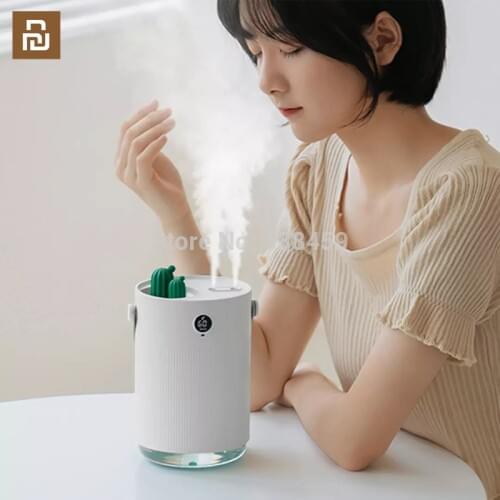 Youpin dual spray mobile humidifier humidity detection 1000ml desktop humidifier for sleeping office