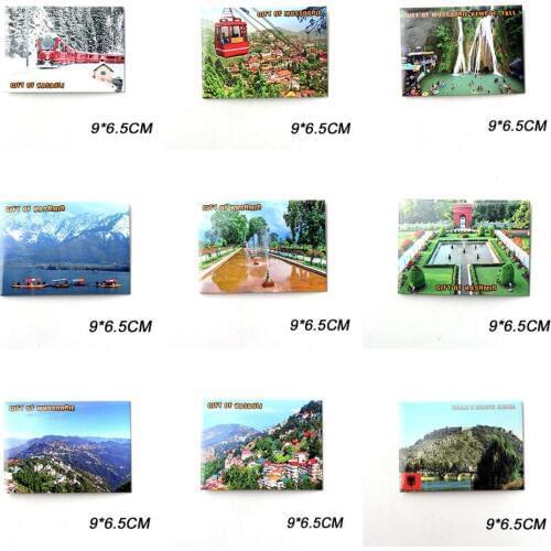 3D PAPER Fridge Magnet KASAULI KASHMIR MUSSOORIE INDIA ALBANIA Souvenir Magnetic Sticker Craft Home Decor