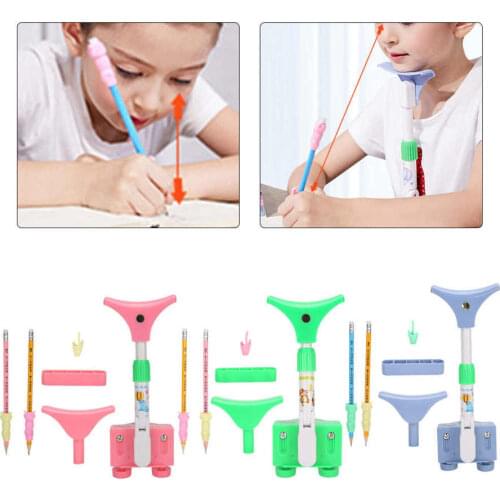 8pcs/Set Posture Corrector Children Sitting Posture Corrector Anti-Myopia Sitting Support Brace Writing Orthotic Instrument