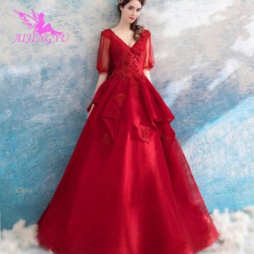AIJINGYU 2021 2020 beauty Customized new hot selling cheap ball gown lace up back formal bride dresses wedding dress TJ138