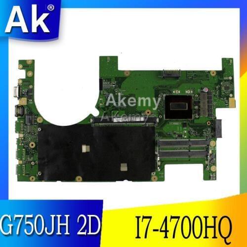 AK G750JH Laptop motherboard For Asus G750JH G750JW G750JX G750J G750 Test original mainboard 2D I7-4700HQ