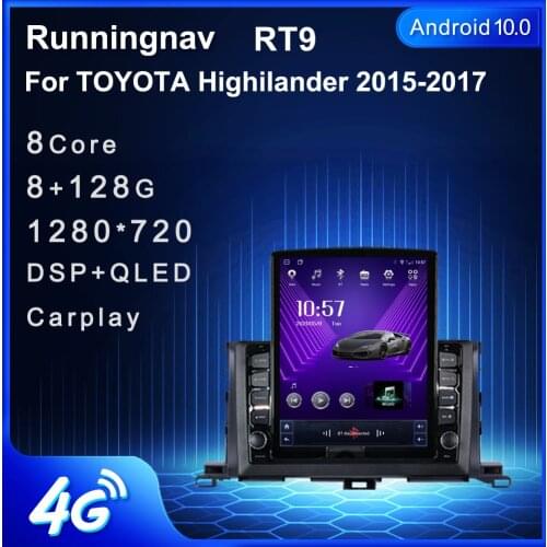 9.7" Android 10.1 For TOYOTA Highilander 2015 2016 2017 Tesla Type Car Radio Multimedia Video Player Navigation GPS RDS no dvd