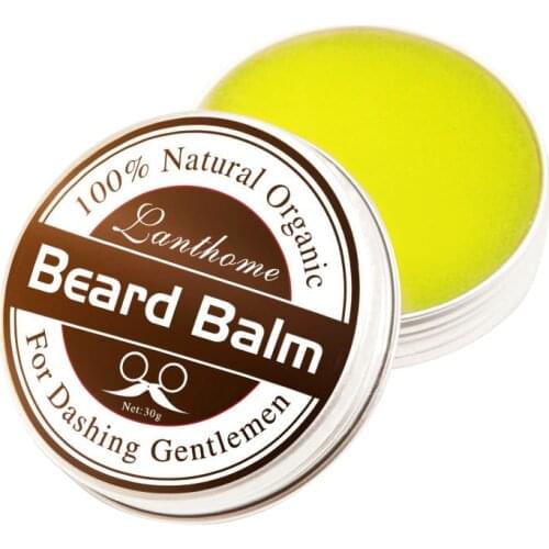 Man Beard Balm Natural Conditioner Beeswax Moisturizing Smoothing Effective Promte Beard Growth Beard Care Hair Product Series