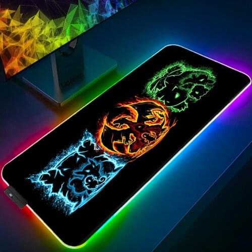 Large Office RGB LED Illumination Mouse Pad Mat Mause Gamer XXL Gaming Mousepad Keyboard Compute Anime Desk Mat for CSGO Anime