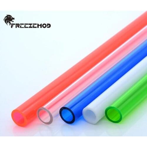 FREEZEMOD 4 PCS PETG Tubing Rigid Hard Tubes OD 14mm x 10mm ID 500mm Water Cooling Hard Tubes for PC Case