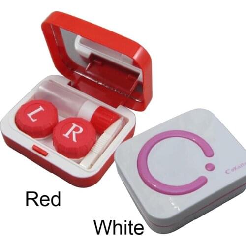 2 Set Contact Lens Box Unisex Lense Case Fashion Concision Design Cleaning Case For Glasses Carry Holder Container