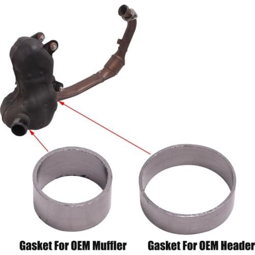 Motorcycle Interface Graphite Gasket For OEM Exhaust Header Muffler Pipe Modified For Duke 250 390 RC390 2021 / 390 ADV 2020-21