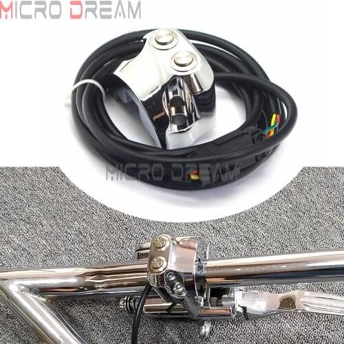 Chrome 1" Handlebar Mounted Air Ride Controller Switch 0616-0039 for Harley Dyna V-Rod Sportster Street Fat Bob FXD AERO AERO-A