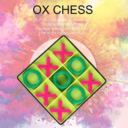 Parent-Child Interaction Leisure Board Game OX Chess Funny Developing Intelligent Educational Chess Games Drop Shipping