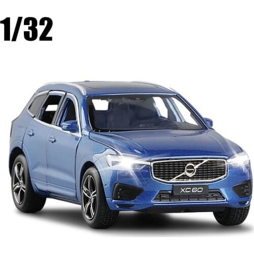1/32 Alloy XC60 SUV Off-road Diecast Model Toy Cars Sound Light Pull Back Car Vehicle Toys For Children Gifts Free Shipping