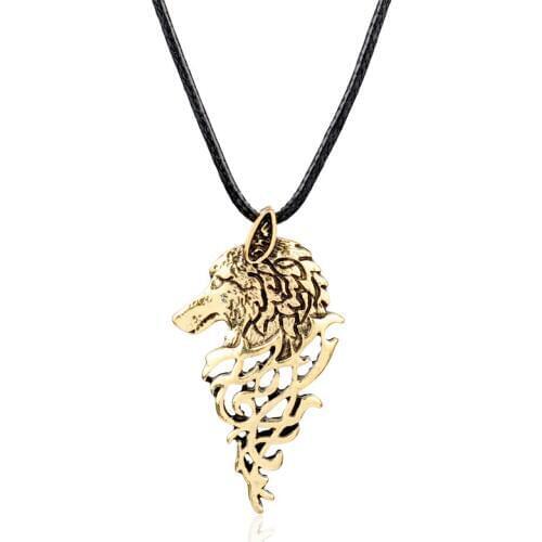 MQCHUN Fashion Celt Wolf Head Pendant Viking Wolf Men Necklace Amulet Pendant Jewelry -30