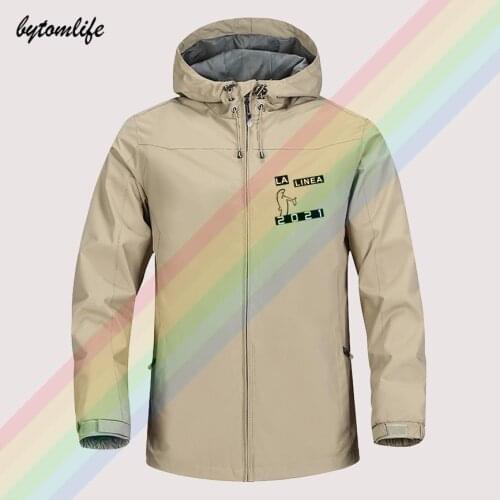 Mr. La Linea Hello！In 2021 Autumn Winter Sailing Hiking Outdoor Hooded Windproof Jacket Men Top Quality Soft Asian Size
