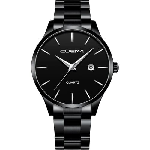 Luxury Mens Watch Fashion Stainless Steel Sport Wristwatch Alloy Case Watch Quartz Business Wristwatch Clock Relogio Masculino